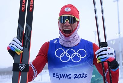 Лыжник Александр Большунов на Олимпийских играх в Пекине