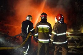 Сгоревший энергообъект на Украине