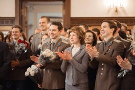 Кадр со съемок фильма «Чайка»